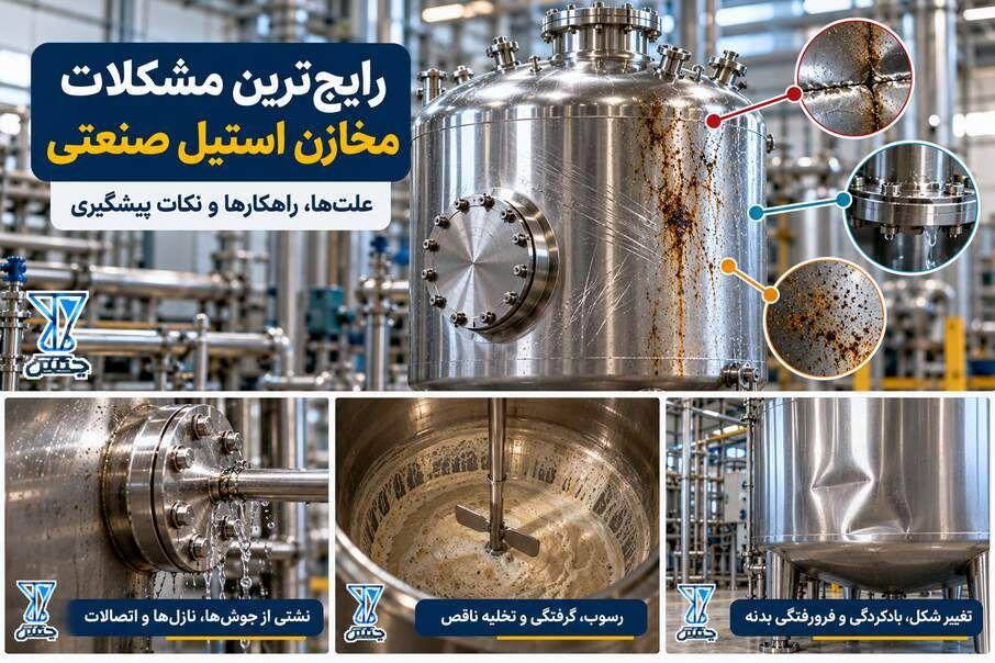 گروه صنعتی و تولیدی چکش | مشکلات مخازن استیل صنعتی
