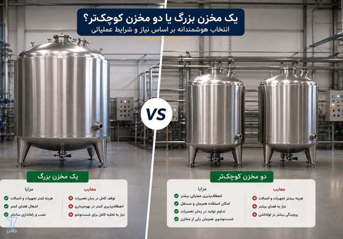 یک مخزن بزرگ بهتر است یا چند مخزن کوچک‌تر؟